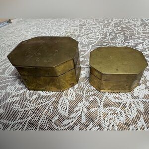 Vintage Brass Trinket Boxes